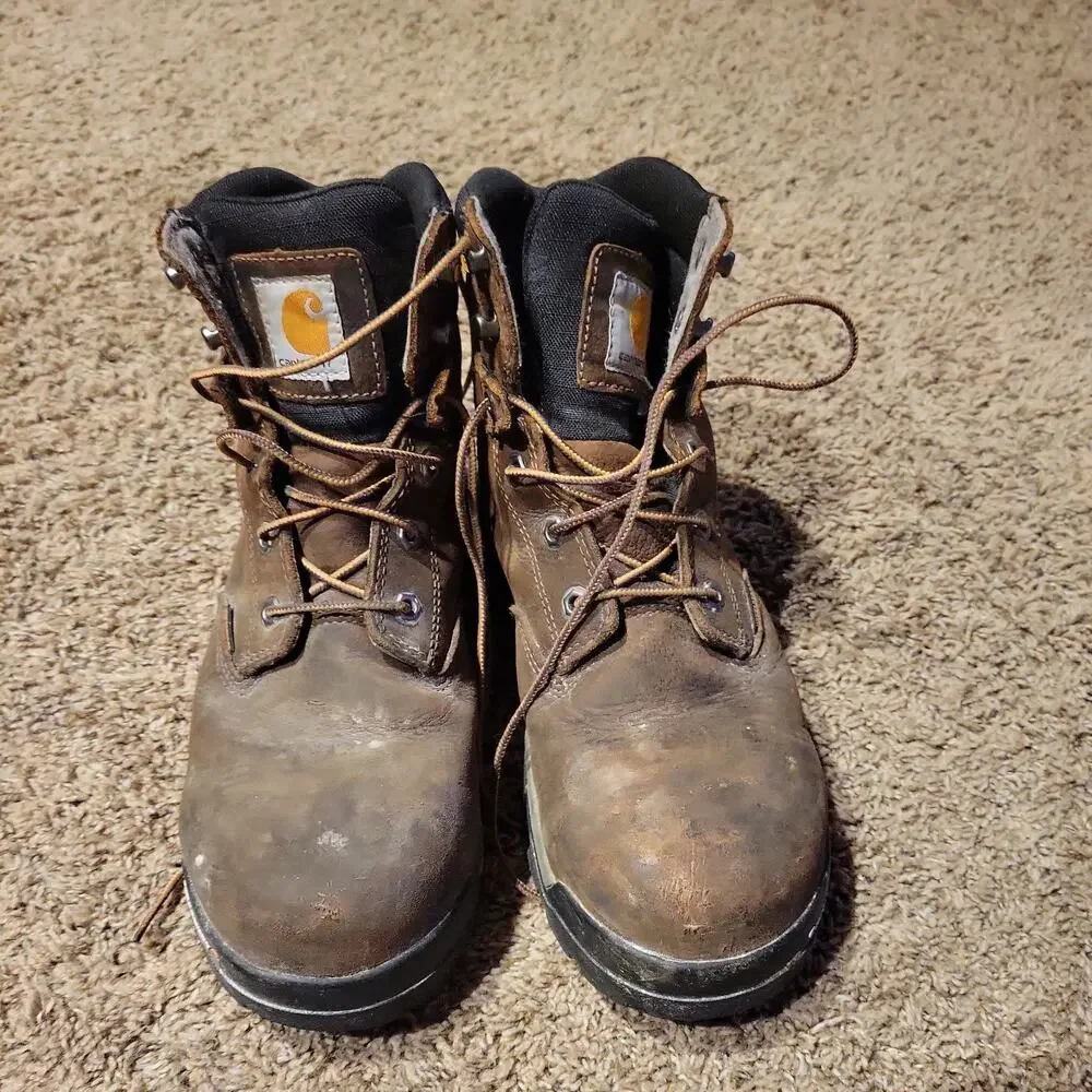 Carhartt Boots Men Size 8.5 Ground Force Waterproof 6” Composite Toe Work Boots